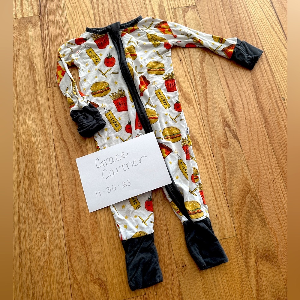 Little Sleepies Zippy - Fast Foodie 0-3